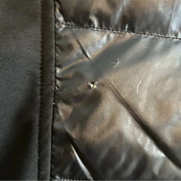 Halifax Traders Women's Black Down Putter Coat with nylon sleeves size Large - Picture 6 of 9